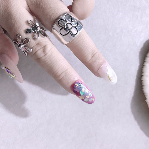 Adjustable small flower daisy ring chrysanthemum – Birthday Gifts — 1