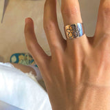 Adjustable small flower daisy ring chrysanthemum – Birthday Gifts — 3