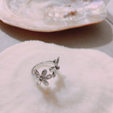 Adjustable small flower daisy ring chrysanthemum – Birthday Gifts — 4