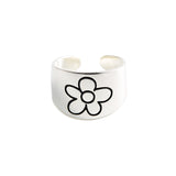 Adjustable small flower daisy ring chrysanthemum – Birthday Gifts — 2