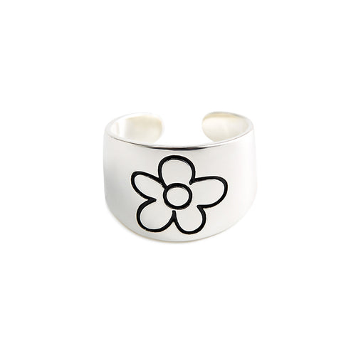 Adjustable small flower daisy ring chrysanthemum – Birthday Gifts — 2