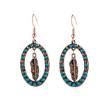 Antique Silver Exaggerated Earrings Vintage Blue – Holiday Gift Ideas — 5