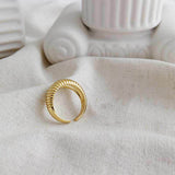 Simple Wave Pattern Open Korean Silver French – Unique Gift Ideas — 3