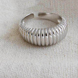 Simple Wave Pattern Open Korean Silver French – Unique Gift Ideas — 1
