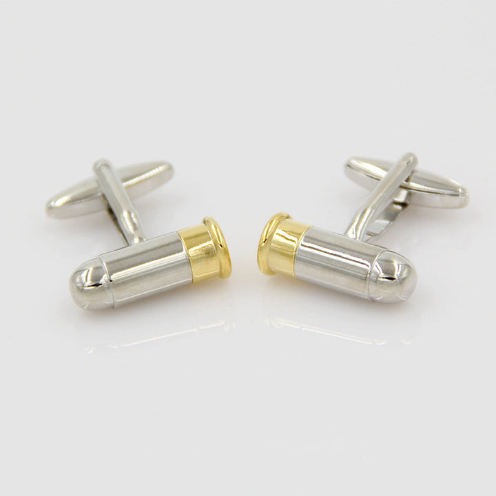 Two-tone Bullet Cufflinks French Shirt Cuff Nails – Everyday Gifts — 1