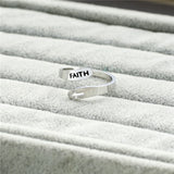 Hollow Cross Double Ring Stainless Steel Engraved – Meaningful Gifts — 8