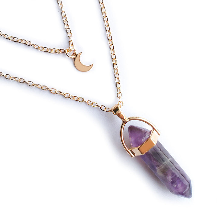 Moon Hexagonal Column Pendant – Jewelry Gift Ideas — 1