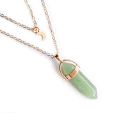 Moon Hexagonal Column Pendant – Jewelry Gift Ideas — 4