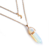 Moon Hexagonal Column Pendant – Jewelry Gift Ideas — 13