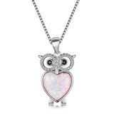Platinum Opal Owl Necklace Exquisite and Cute – Jewelry Gift Ideas — 8