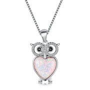 Platinum Opal Owl Necklace Exquisite and Cute – Jewelry Gift Ideas — 8