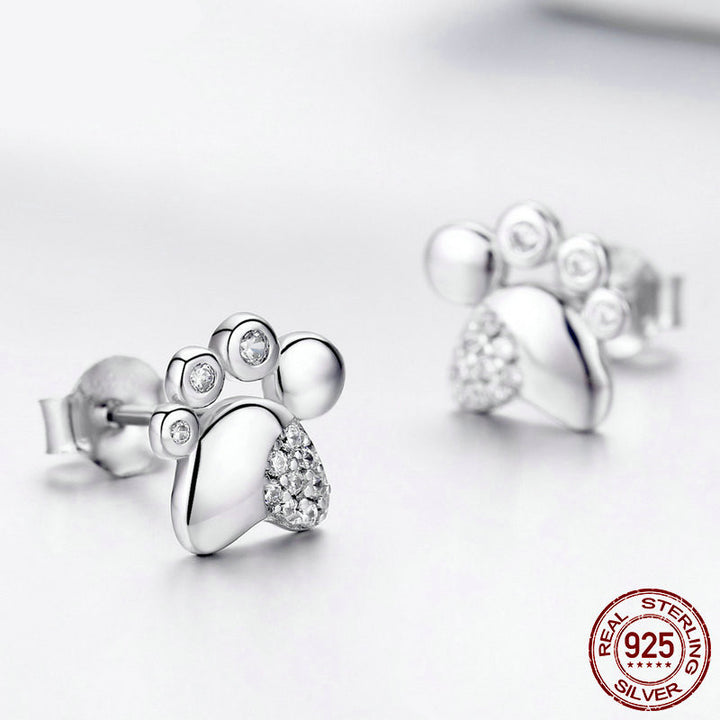 Creative Cute Feet With Diamond Earrings – Useful Gifts — 1