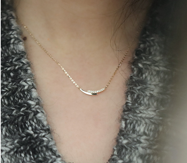 Hot S925 Silver Plated 14K Gold Necklace Simple – Jewelry Gift Ideas — 1