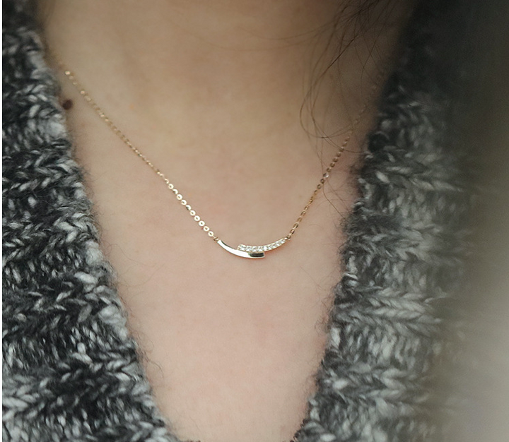 Hot S925 Silver Plated 14K Gold Necklace Simple – Jewelry Gift Ideas — 1
