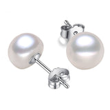 Freshwater Pearl 6-12mm Studs 925 Silver Pearl Earrings – Useful Gifts — 5
