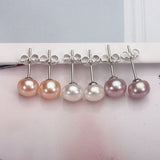 Freshwater Pearl 6-12mm Studs 925 Silver Pearl Earrings – Useful Gifts — 2