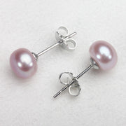 Freshwater Pearl 6-12mm Studs 925 Silver Pearl Earrings – Useful Gifts — 7