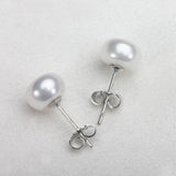Freshwater Pearl 6-12mm Studs 925 Silver Pearl Earrings – Useful Gifts — 4
