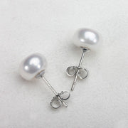 Freshwater Pearl 6-12mm Studs 925 Silver Pearl Earrings – Useful Gifts — 4