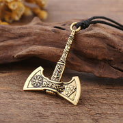 Norse Hammer Viking Axe Leather Multilayer – Jewelry Gift Ideas — 4