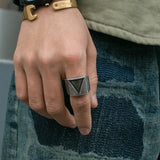 Alloy Viking Triangle Ring Retro Hammer Retro – Jewelry Gift Ideas — 6
