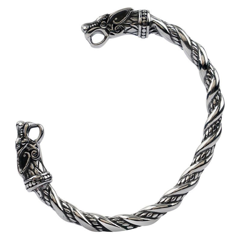Bracelet Titanium Steel Domineering Retro Wolf – Jewelry Gift Ideas — 1