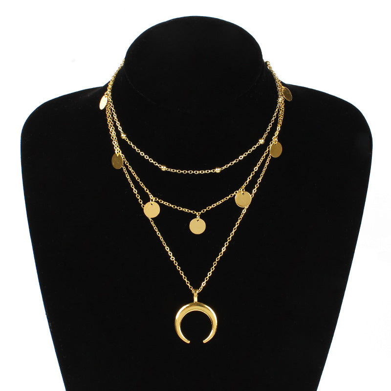 Women's Disc Pendant Multi-Layer Round Bead – Jewelry Gift Ideas — 1