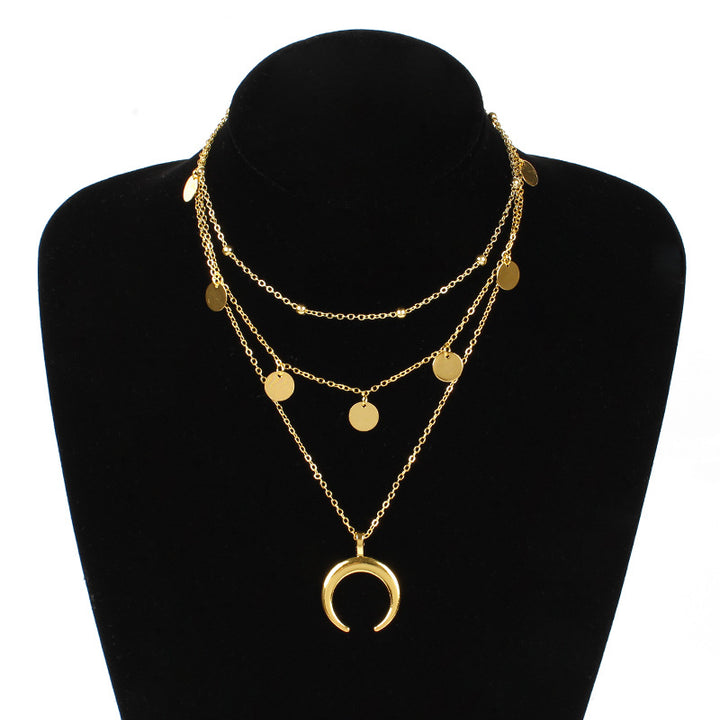 Women's Disc Pendant Multi-Layer Round Bead – Jewelry Gift Ideas — 1