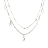 Retro Simple Layered Necklace Moon Star Sequined – Jewelry Gift Ideas — 5