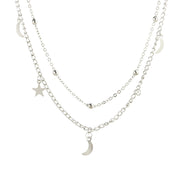 Retro Simple Layered Necklace Moon Star Sequined – Jewelry Gift Ideas — 5