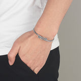 Simple Men's Bangle Bracelet Titanium Steel – Jewelry Gift Ideas — 3
