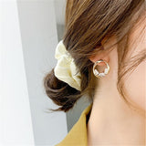 Irregular Zircon Geometric Circle Hoop Earrings – Surprise Gifts — 5