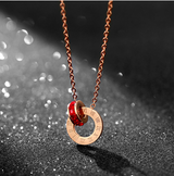 Titanium Steel Plated 18k Rose Gold Roman Double – Jewelry Gift Ideas — 3