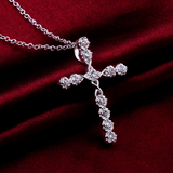 Creative Twist Diamond Cross Necklace Exquisite – Jewelry Gift Ideas — 3