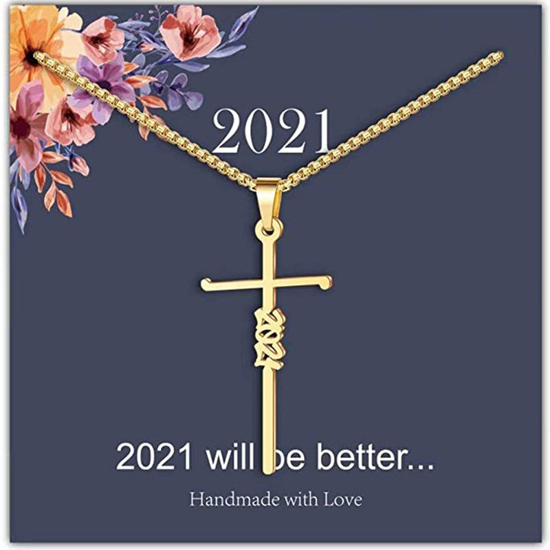 Number Necklace Golden Year Necklace Clavicle – Jewelry Gift Ideas — 1