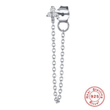 Single Tassel Earrings S925 Sterling Silver Lady's Ear – Stylish Gifts — 16