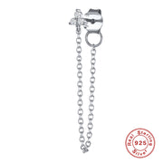 Single Tassel Earrings S925 Sterling Silver Lady's Ear – Stylish Gifts — 16