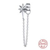 Single Tassel Earrings S925 Sterling Silver Lady's Ear – Stylish Gifts — 7