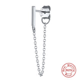 Single Tassel Earrings S925 Sterling Silver Lady's Ear – Stylish Gifts — 12