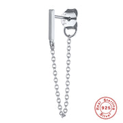 Single Tassel Earrings S925 Sterling Silver Lady's Ear – Stylish Gifts — 12