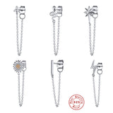 Single Tassel Earrings S925 Sterling Silver Lady's Ear – Stylish Gifts — 15
