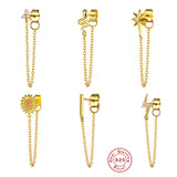 Single Tassel Earrings S925 Sterling Silver Lady's Ear – Stylish Gifts — 13