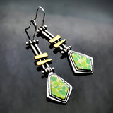 Women's Long Earrings With Turquoise High-End Earrings – Gifts for Her — 1