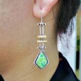Women's Long Earrings With Turquoise High-End Earrings – Gifts for Her — 3