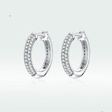 Sterling Silver Cubic Zircon Stud Earrings Small – Everyday Gifts — 1