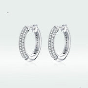 Sterling Silver Cubic Zircon Stud Earrings Small – Everyday Gifts — 1