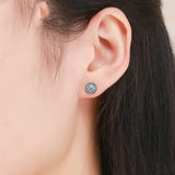 S925 Sterling Silver Wave Pattern Earrings Inlaid – Holiday Gift Ideas — 3