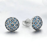 S925 Sterling Silver Wave Pattern Earrings Inlaid – Holiday Gift Ideas — 2