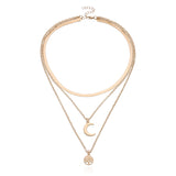 Vintage Bohemia Gold Coin letter Layered Chain – Jewelry Gift Ideas — 8