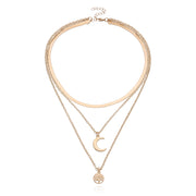 Vintage Bohemia Gold Coin letter Layered Chain – Jewelry Gift Ideas — 8